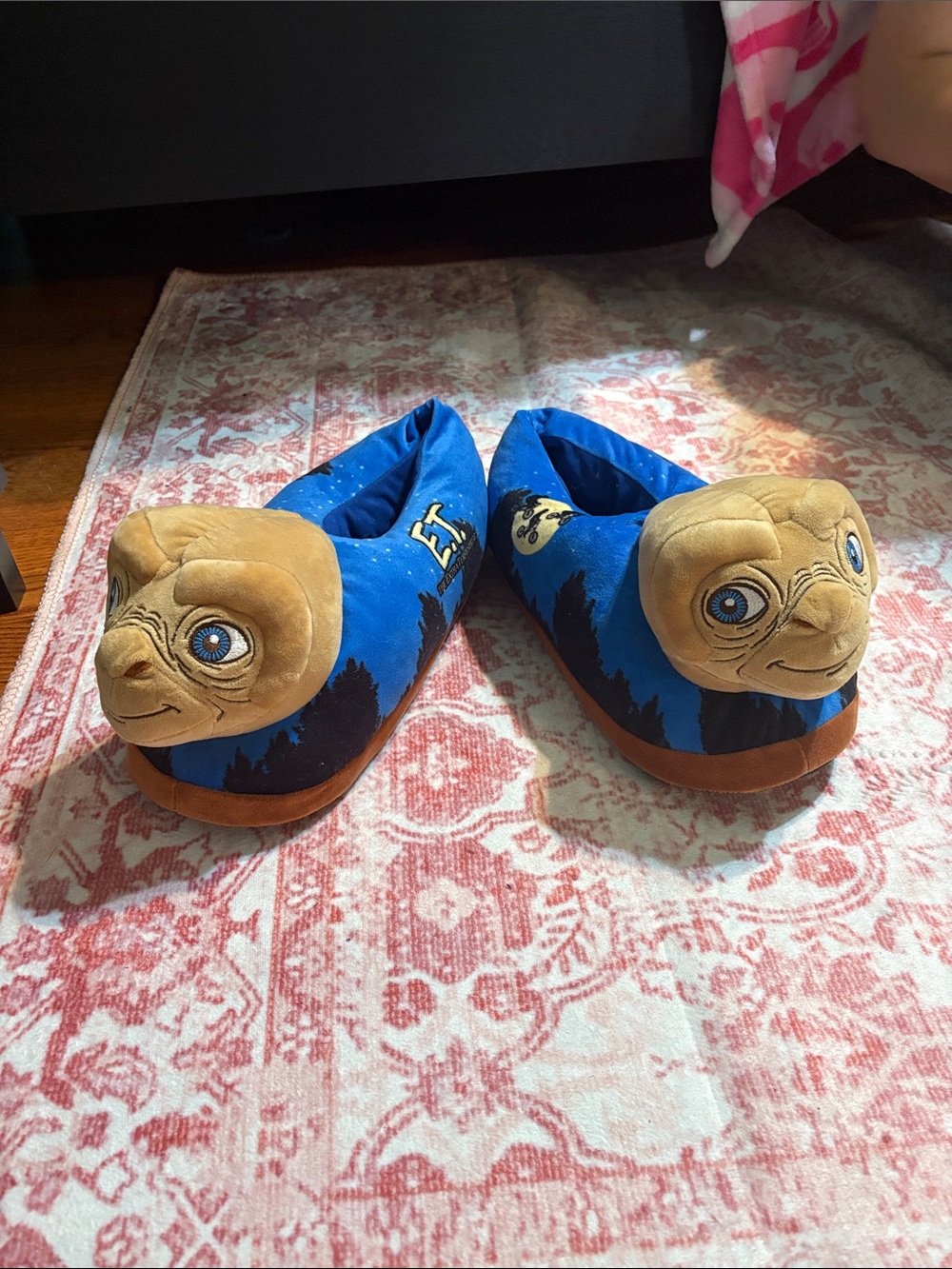 E.T. Plush Face Blue Novelty Slippers UNISEX
